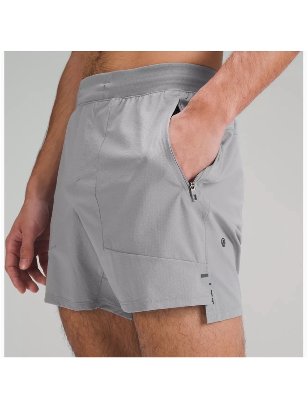 Lululemon License to Train Linerless Short 7” Rhino Grey Size Large - Picture 3 of 16